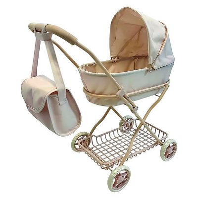 Коляска для кукол с сумкой и корзинкой Рыжий кот 9325-NB 1